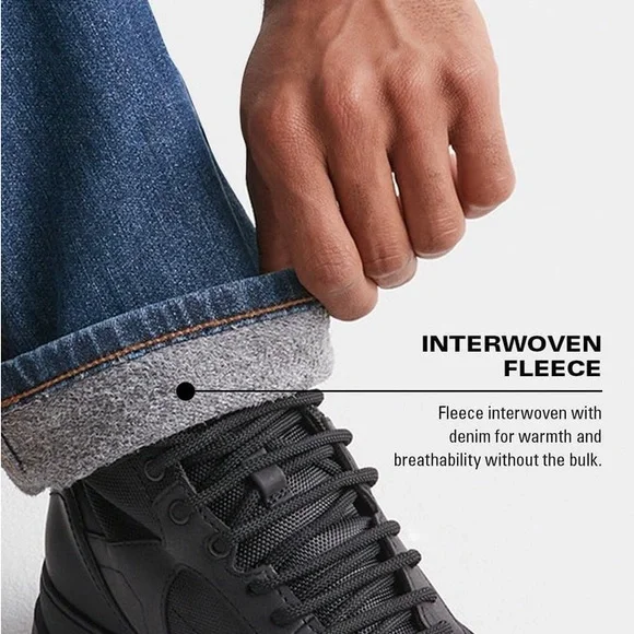 Du/Er Fleece Lined Relaxed Jeans Size 36 - Picture 3 of 14